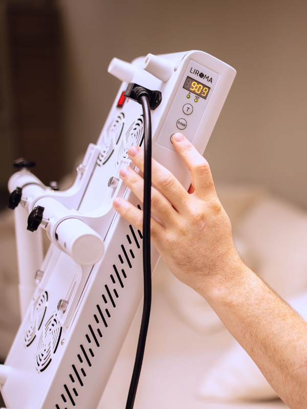 Rood licht paneel gebruiken