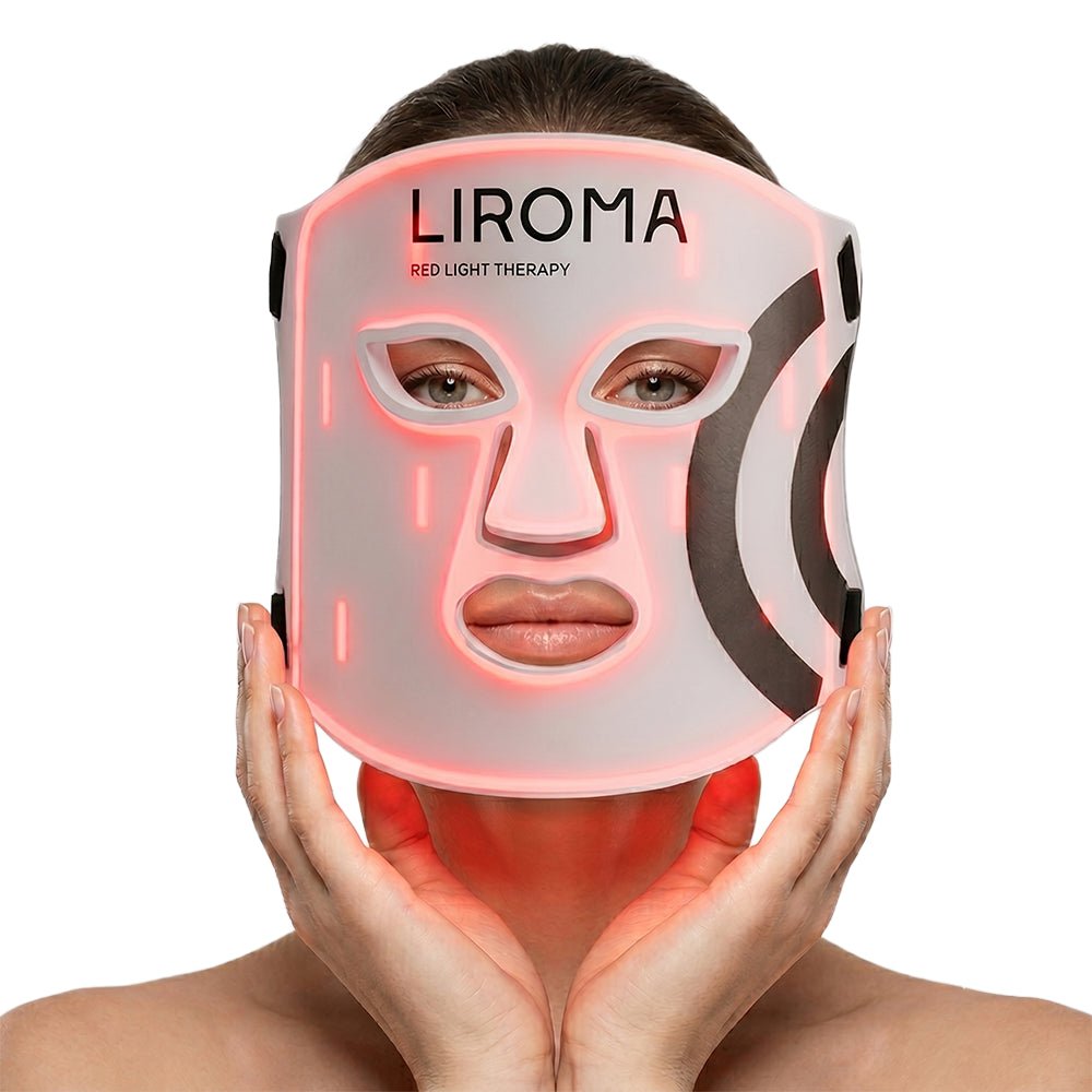 GLOW® LED-Gesichtsmaske - Lichttherapie mit Nabij-Infrarot & Rotlicht - Liroma