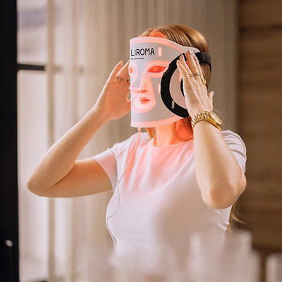LIROMA GLOW® LED - Lichttherapie Gesichtsmaske mit Infrarot & rotes Licht - Liroma
