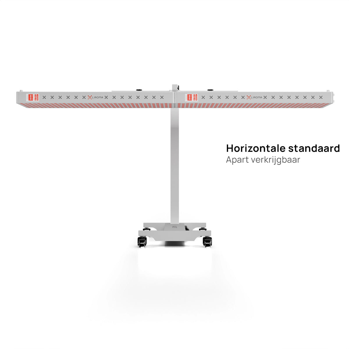Liroma Multi Gen5 Rotlichtlampe waagerecht auf dem fahrbaren Bodenständer, separat erhältlich